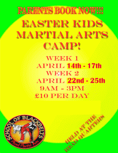 Kids easter Martial Arts Camp